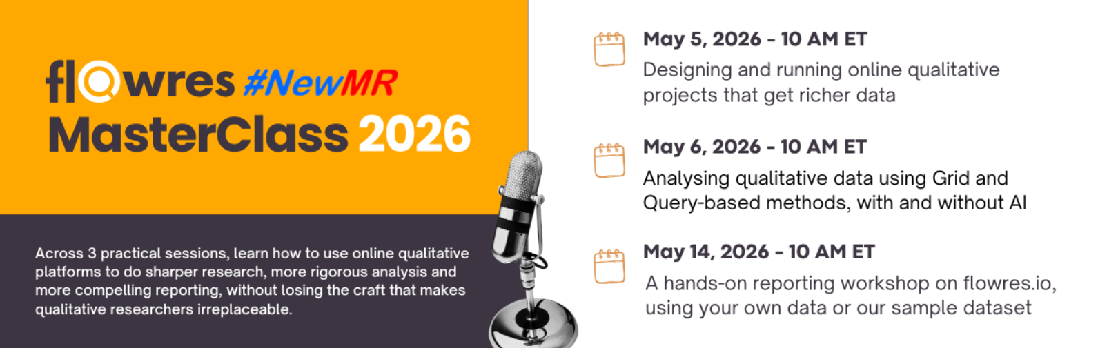 MasterClass 2026 schedule
